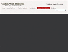 Tablet Screenshot of customworkplatforms.com